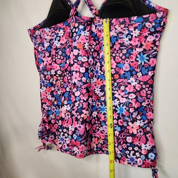 Daci Tankini Swim Top XXL Floral Crisscross Adjustable Strap Swim Camisole - Picture 13 of 13